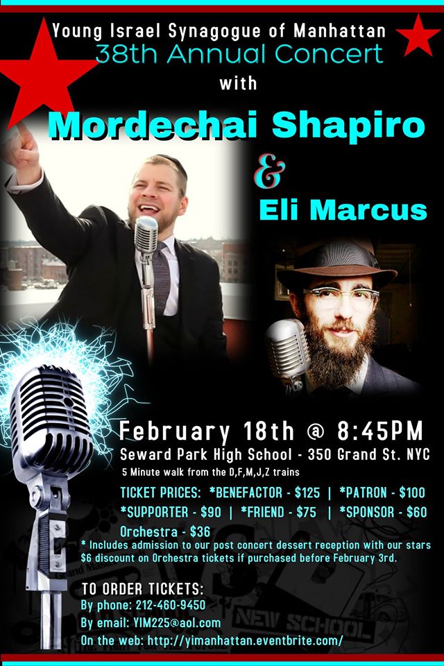 Young Israel Synagogue of Manhattan 38th Annual Concert With Mordechai ...
